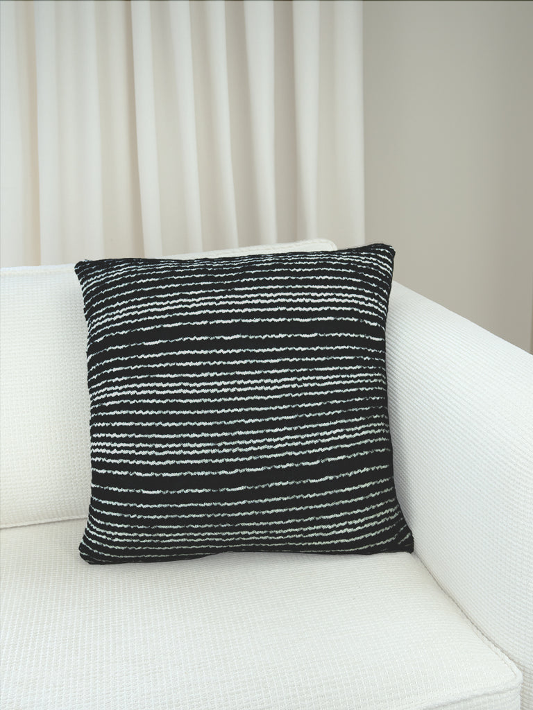 Thoreau Knit Pillow Cover - Black