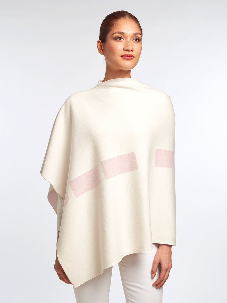 Marconi "HUG" Reversible Poncho - Blush