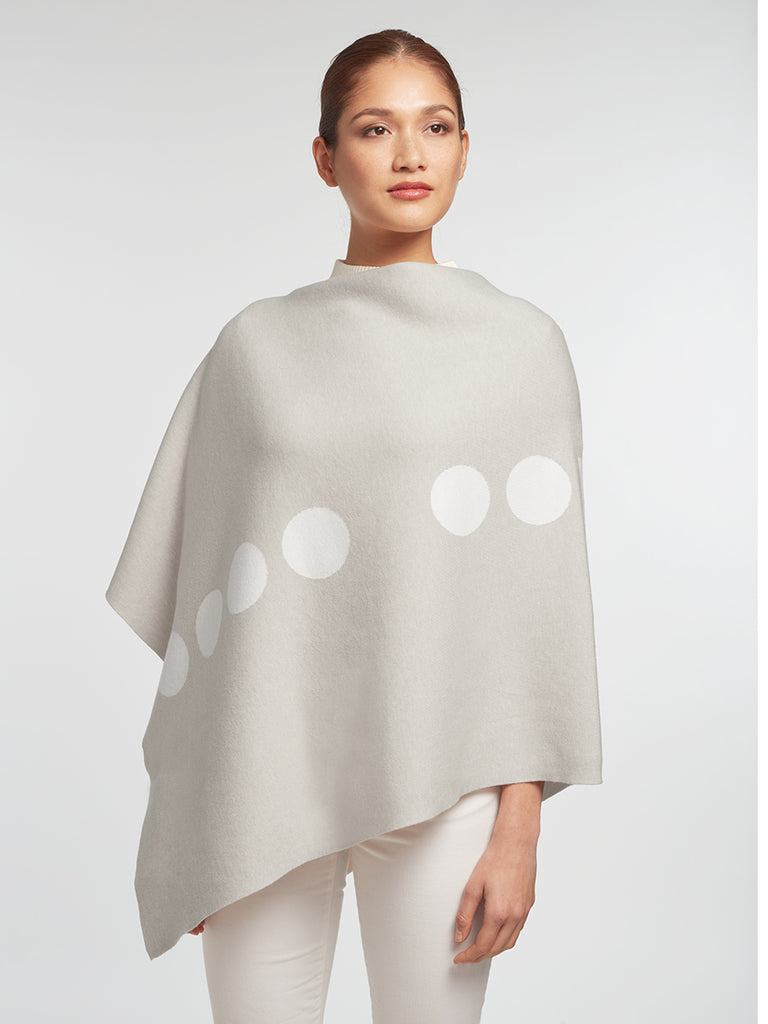 Marconi "HUG" Reversible Poncho - Stone