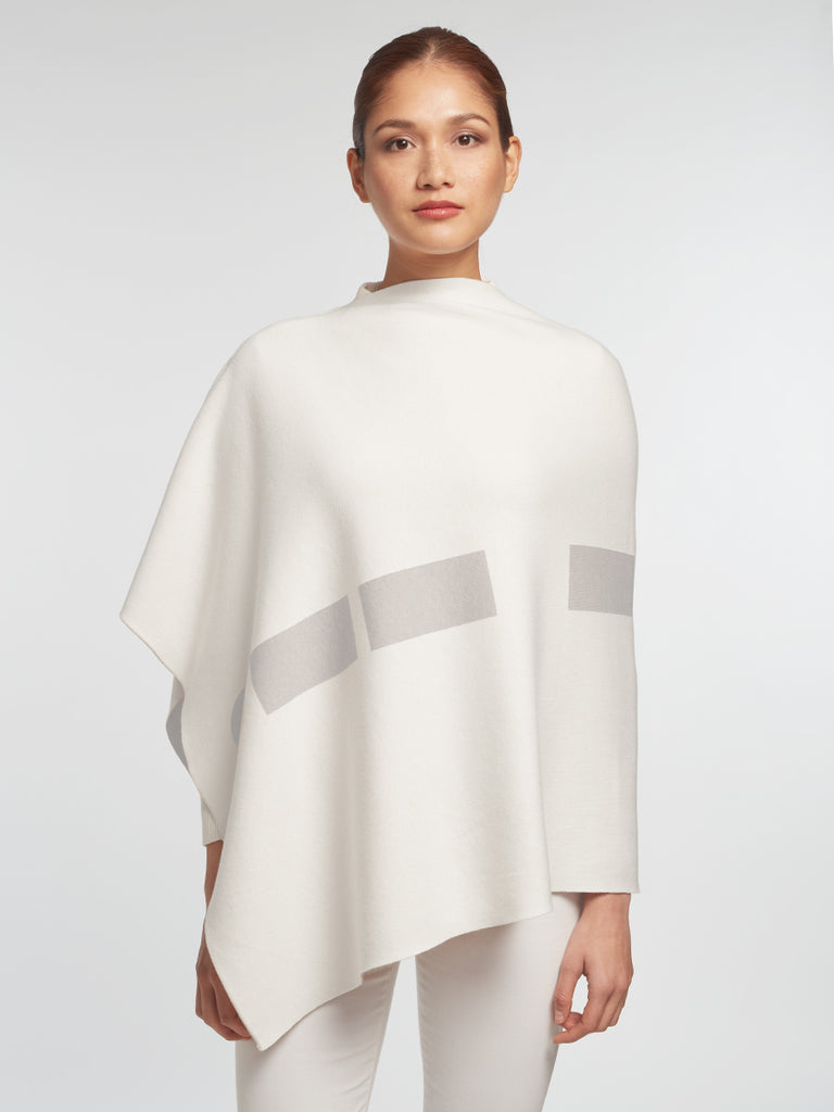 Marconi "HUG" Reversible Poncho - Stone