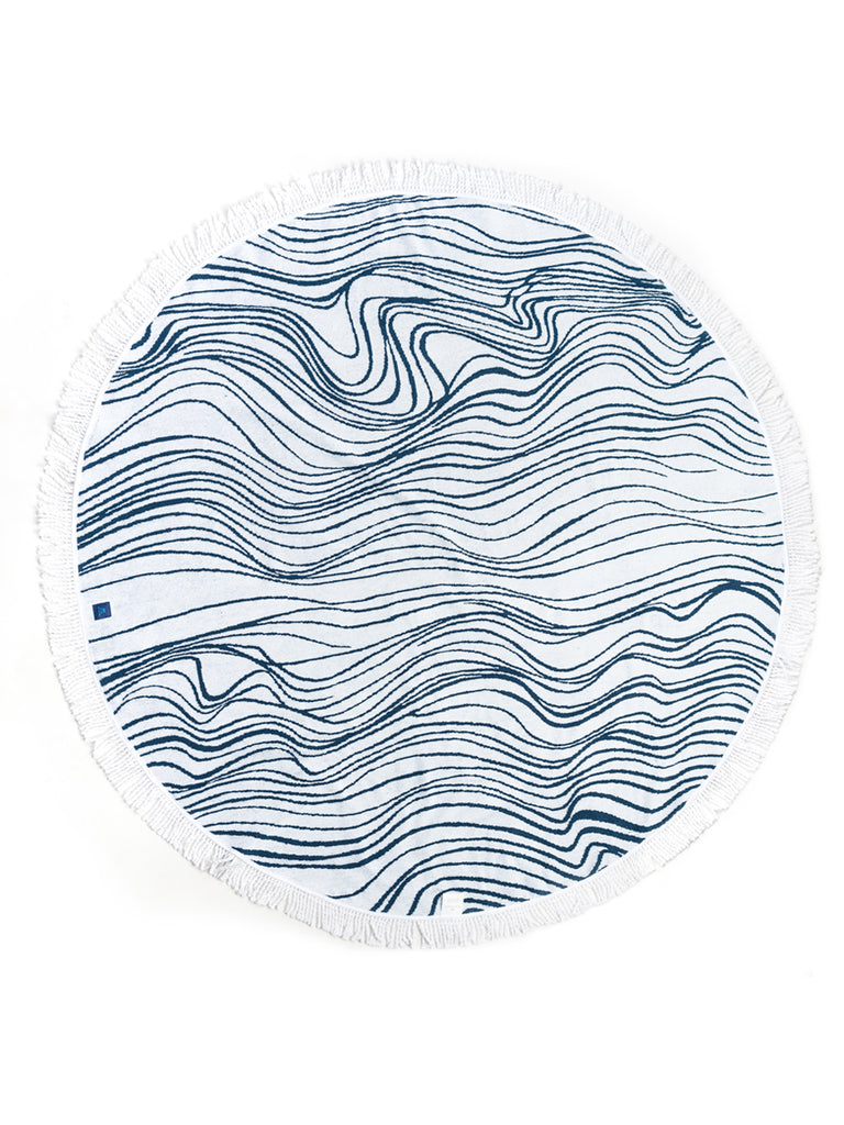 Lux Round Beach Towel by Elyse Maguire Designer Accessories