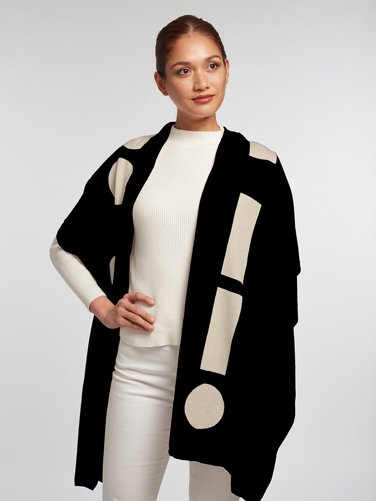 Marconi Eco "HUG" Travel Wrap - Black/Cream