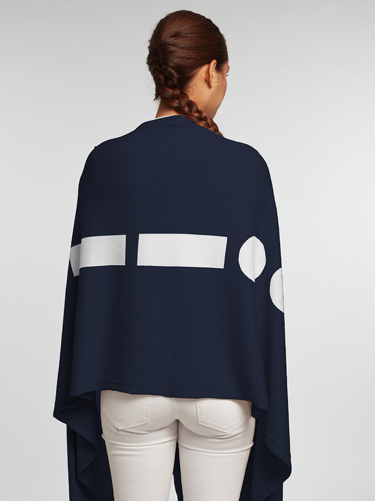 Marconi Eco "HUG" Travel Wrap - Navy/Ivory