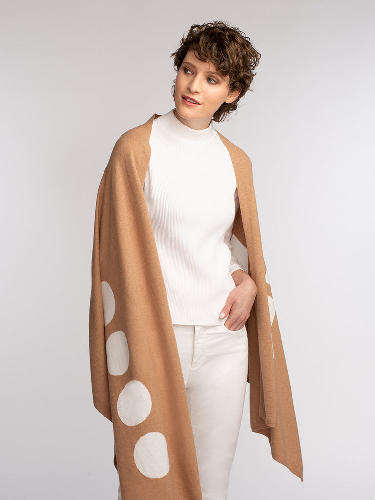 Marconi Eco "HUG" Travel Wrap - Camel/Ivory