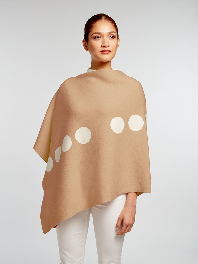 Marconi "HUG" Reversible Poncho - Camel