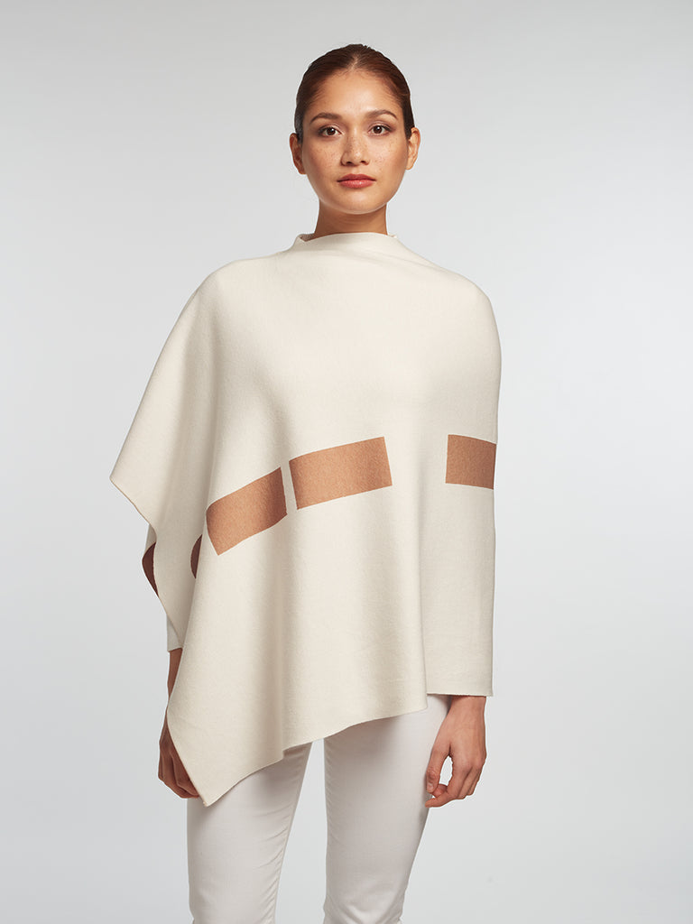 Marconi "HUG" Reversible Poncho - Camel