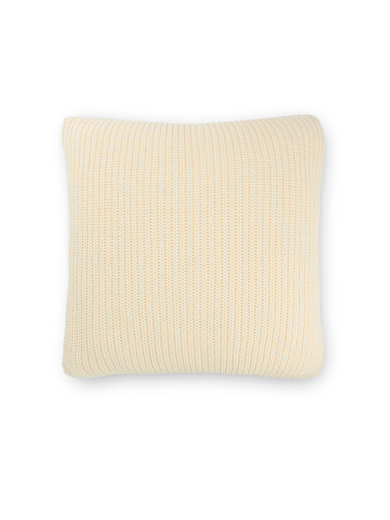 Wellfleet Rib Knit Pillow Cover, Ivory