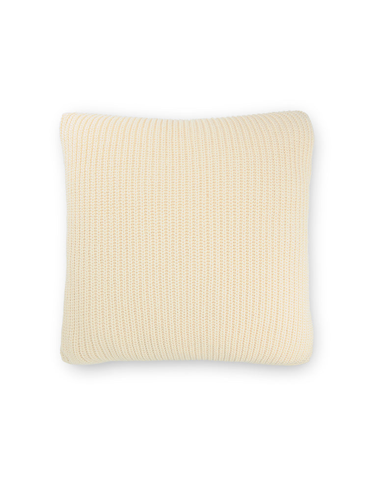 Wellfleet Rib Knit Pillow Cover, Ivory